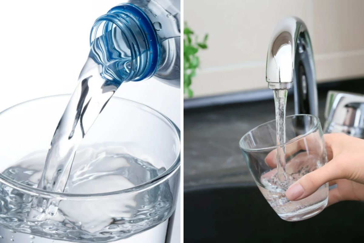 acqua in bottiglia o dal rubinetto